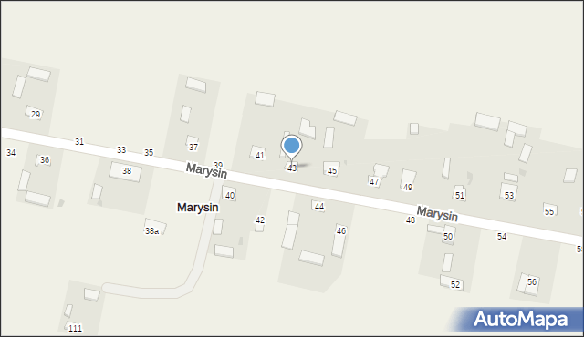 Marysin, Marysin, 43, mapa Marysin