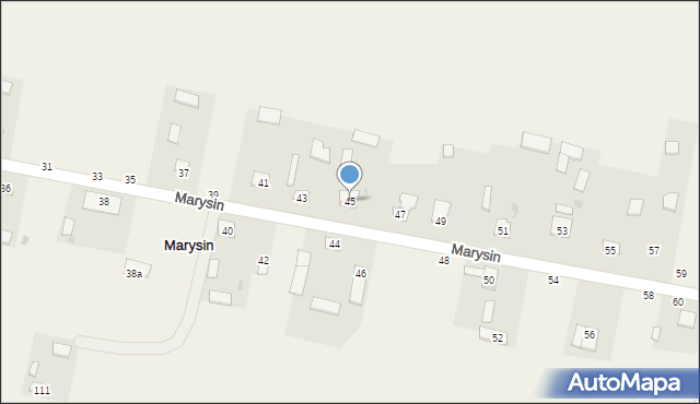 Marysin, Marysin, 45, mapa Marysin