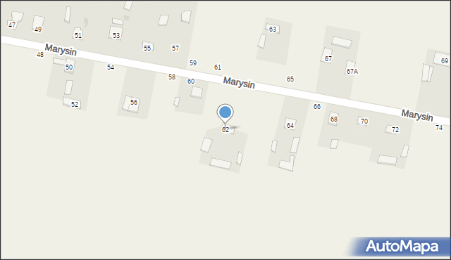 Marysin, Marysin, 62, mapa Marysin