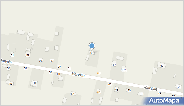 Marysin, Marysin, 63, mapa Marysin