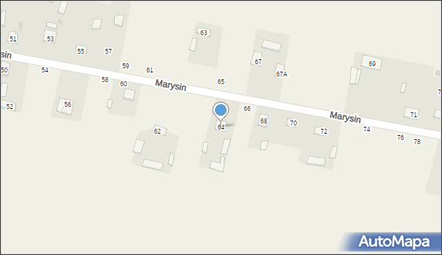 Marysin, Marysin, 64, mapa Marysin