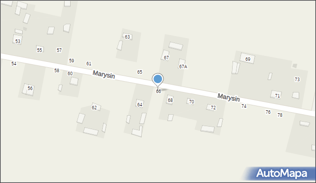 Marysin, Marysin, 66, mapa Marysin