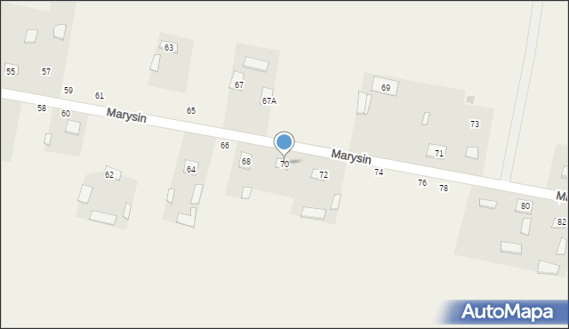 Marysin, Marysin, 70, mapa Marysin