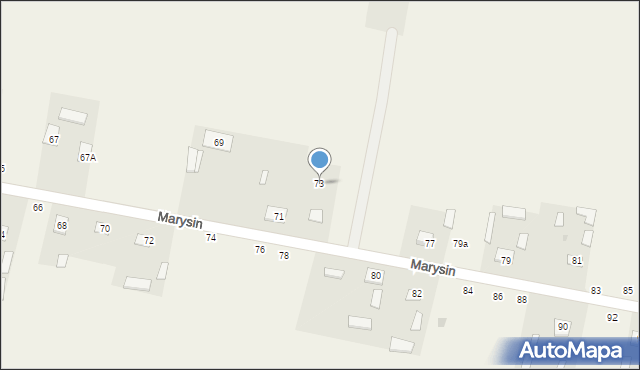 Marysin, Marysin, 73, mapa Marysin