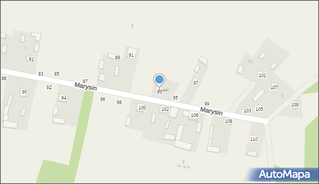 Marysin, Marysin, 93, mapa Marysin