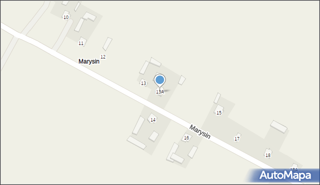 Marysin, Marysin, 13A, mapa Marysin