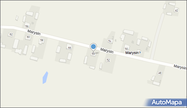 Marysin, Marysin, 53, mapa Marysin