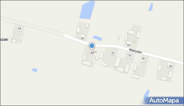 Marysin, Marysin, 63, mapa Marysin