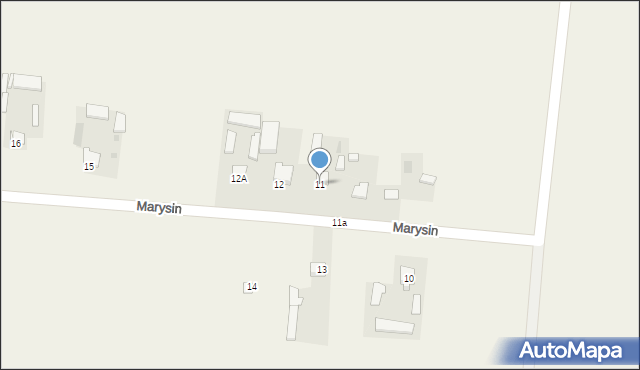 Marysin, Marysin, 11, mapa Marysin