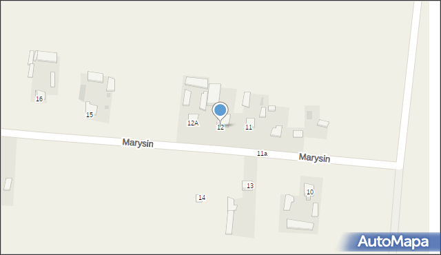 Marysin, Marysin, 12, mapa Marysin