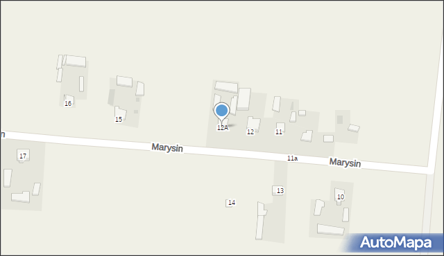 Marysin, Marysin, 12A, mapa Marysin