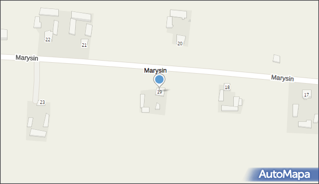 Marysin, Marysin, 19, mapa Marysin