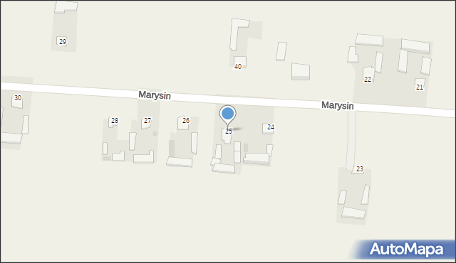 Marysin, Marysin, 25, mapa Marysin