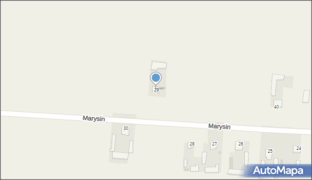 Marysin, Marysin, 29, mapa Marysin