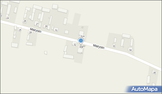 Marysin, Marysin, 32a, mapa Marysin