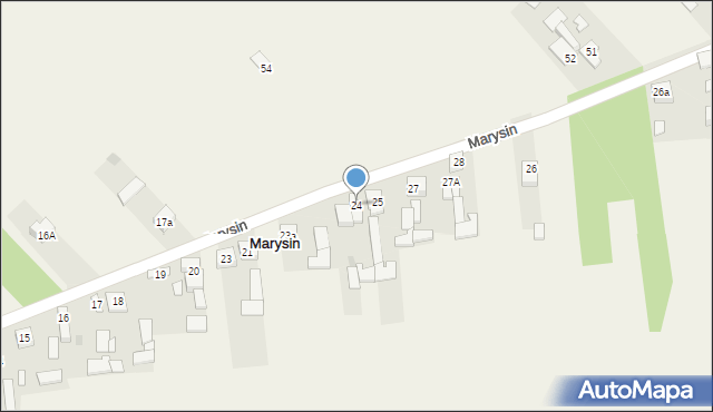 Marysin, Marysin, 24, mapa Marysin