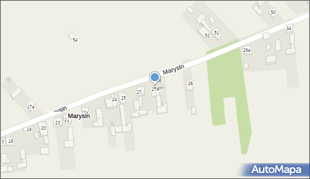 Marysin, Marysin, 27A, mapa Marysin