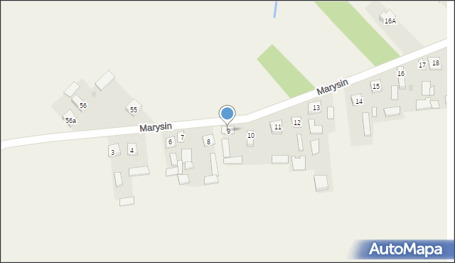 Marysin, Marysin, 9, mapa Marysin