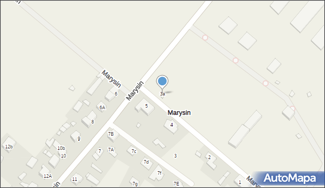 Marysin, Marysin, 3a, mapa Marysin