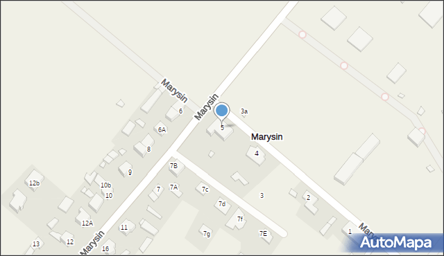 Marysin, Marysin, 5, mapa Marysin