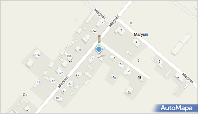 Marysin, Marysin, 7A, mapa Marysin