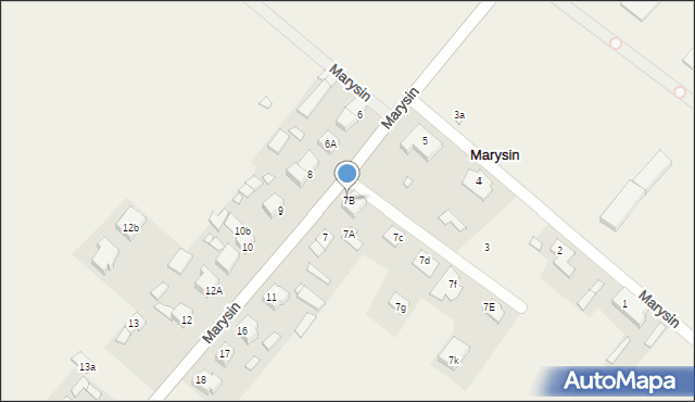 Marysin, Marysin, 7B, mapa Marysin