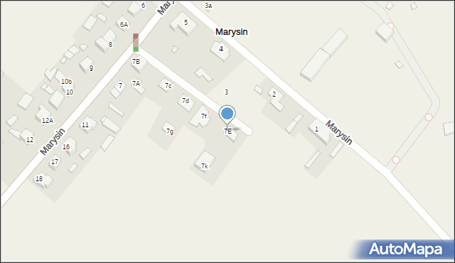 Marysin, Marysin, 7E, mapa Marysin