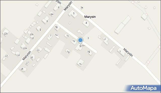 Marysin, Marysin, 7f, mapa Marysin