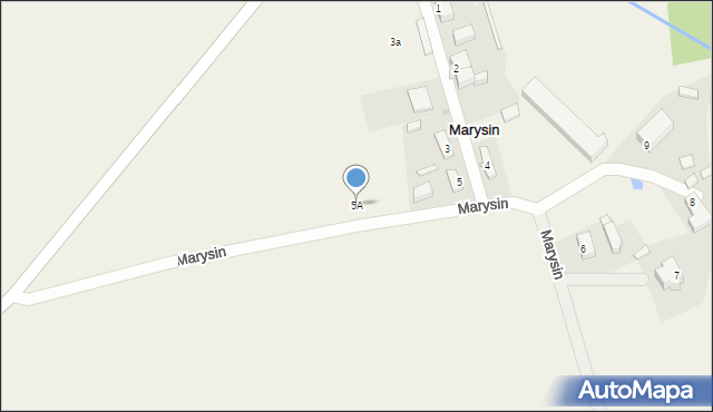 Marysin, Marysin, 5A, mapa Marysin