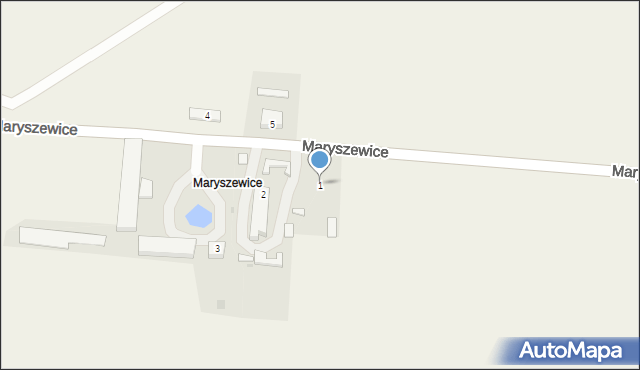 Maryszewice, Maryszewice, 1, mapa Maryszewice