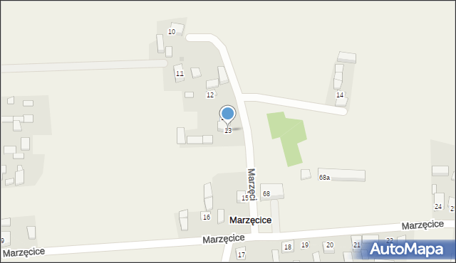 Marzęcice, Marzęcice, 13, mapa Marzęcice