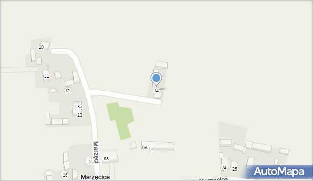 Marzęcice, Marzęcice, 14, mapa Marzęcice