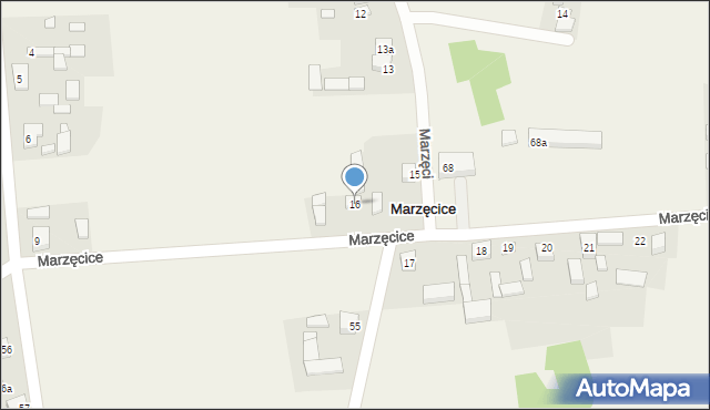 Marzęcice, Marzęcice, 16, mapa Marzęcice