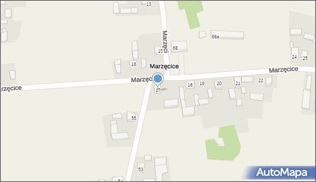 Marzęcice, Marzęcice, 17, mapa Marzęcice