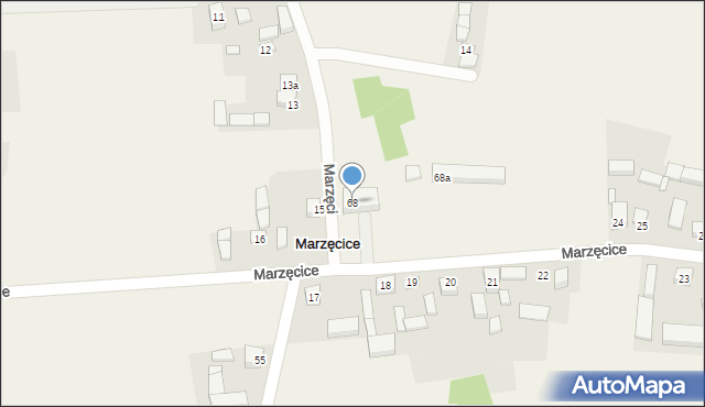 Marzęcice, Marzęcice, 68, mapa Marzęcice