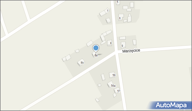 Marzęcice, Marzęcice, 8a, mapa Marzęcice