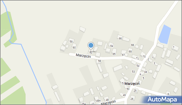 Marzęcin, Marzęcin, 62, mapa Marzęcin