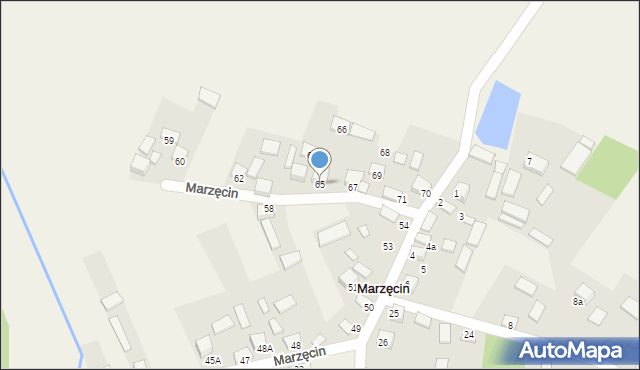 Marzęcin, Marzęcin, 65, mapa Marzęcin