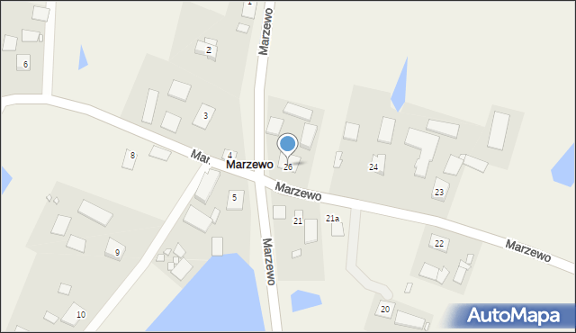 Marzewo, Marzewo, 26, mapa Marzewo