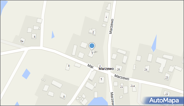 Marzewo, Marzewo, 3, mapa Marzewo