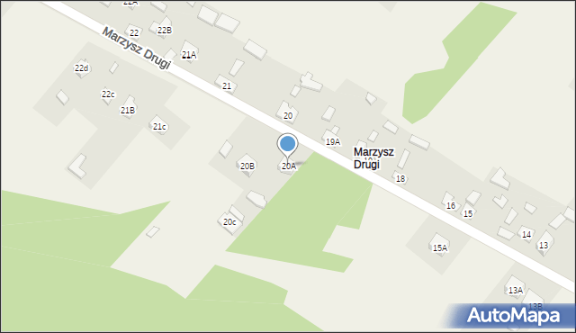 Marzysz, Marzysz Drugi, 20A, mapa Marzysz