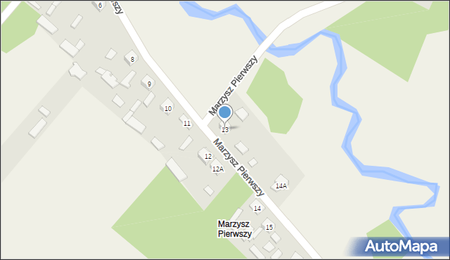 Marzysz, Marzysz Pierwszy, 13, mapa Marzysz