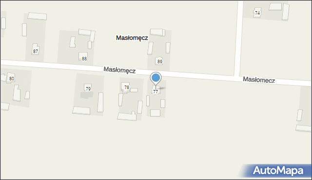 Masłomęcz, Masłomęcz, 77, mapa Masłomęcz