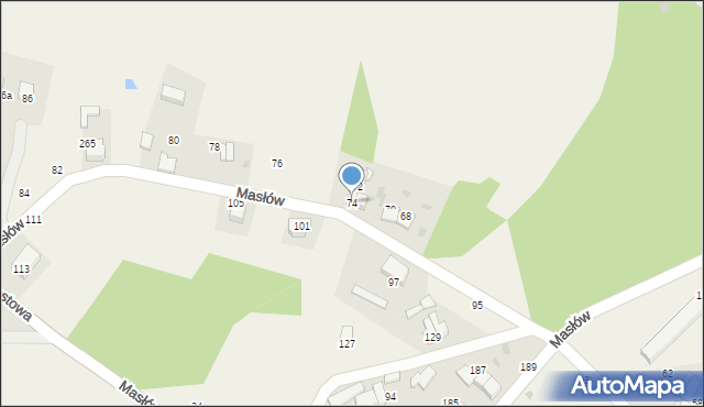 Masłów, Masłów, 74, mapa Masłów