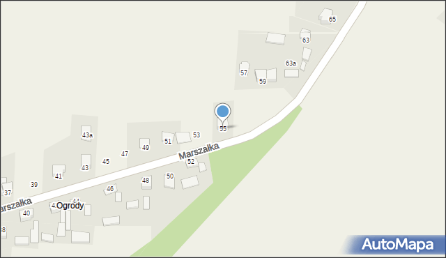 Masłów Pierwszy, Marszałka Józefa, ks., 55, mapa Masłów Pierwszy