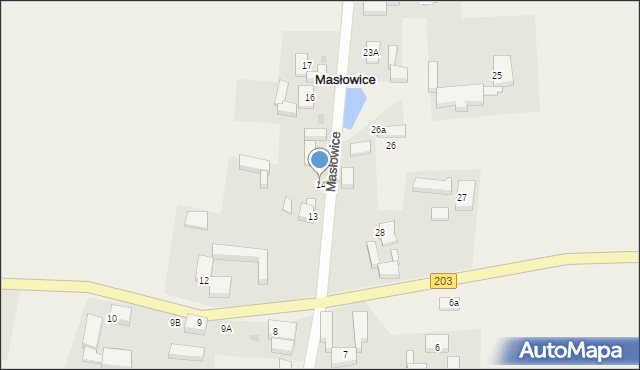 Masłowice, Masłowice, 14, mapa Masłowice