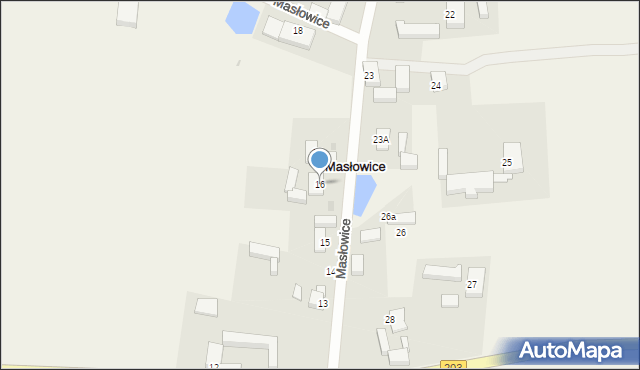 Masłowice, Masłowice, 16, mapa Masłowice