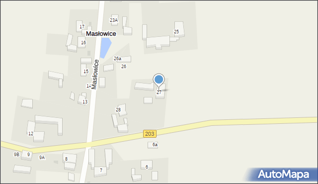 Masłowice, Masłowice, 27, mapa Masłowice