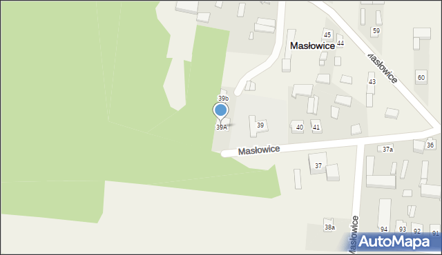 Masłowice, Masłowice, 39A, mapa Masłowice