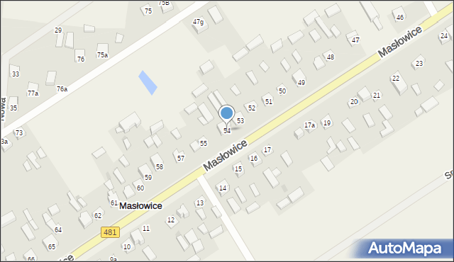 Masłowice, Masłowice, 54, mapa Masłowice